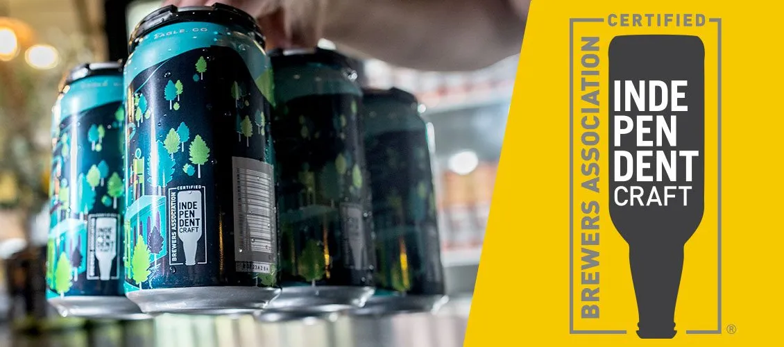 ölburkar med Certified Independent Craft-sigill och förstorad grafik' title='Öl historia