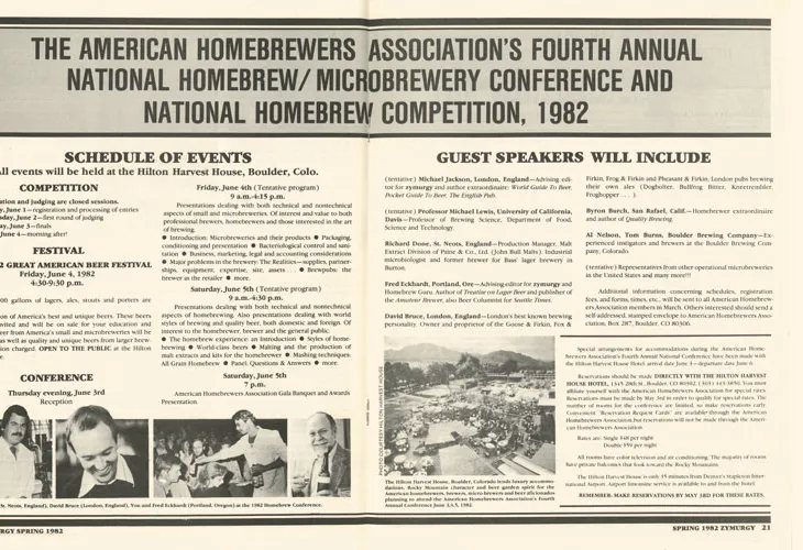 1982 Zymurgy Program bryggpubar' title='Öl historia