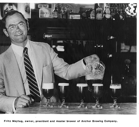 1965 Fritz Maytag ankarbryggning' title='Öl historia