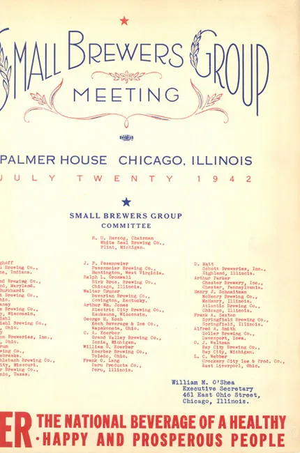 1942 Small Brewers Group' title='Öl historia