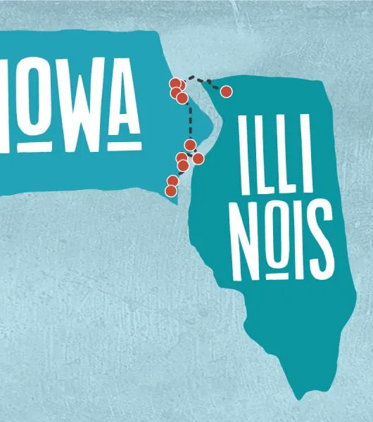 Route Great River - Iowa - Illinois' title='Road trip épique sur la bière artisanale : brasseries le long de la Great River Road