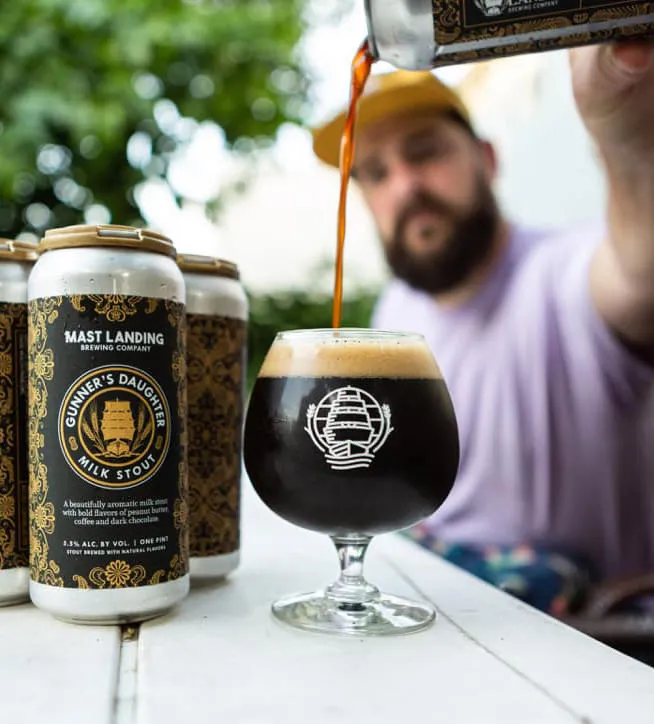 Árboc leszálló tüzér lánya, mogyoróvaj tej Stout' title='Új és figyelemre méltó mogyoróvajas sörök