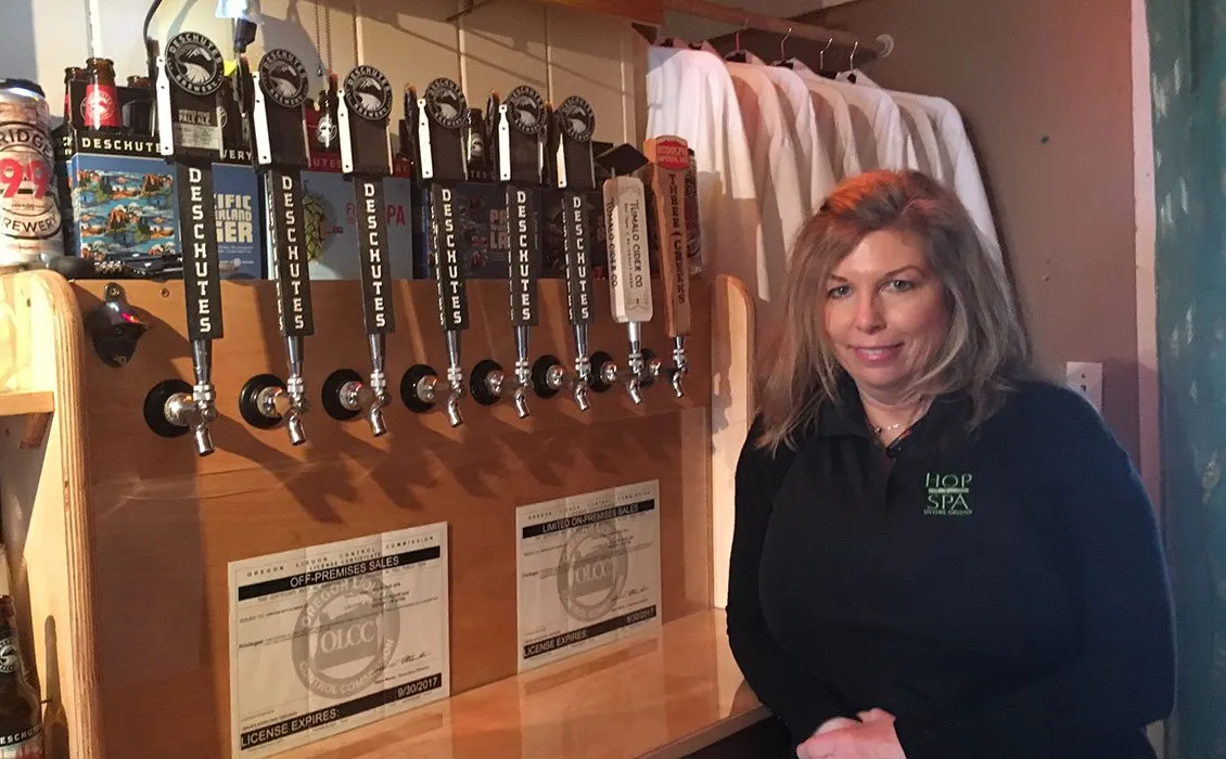 Ölspa' title='Detta Oregon Beer Spa kommer att förändra hur du känner om spa