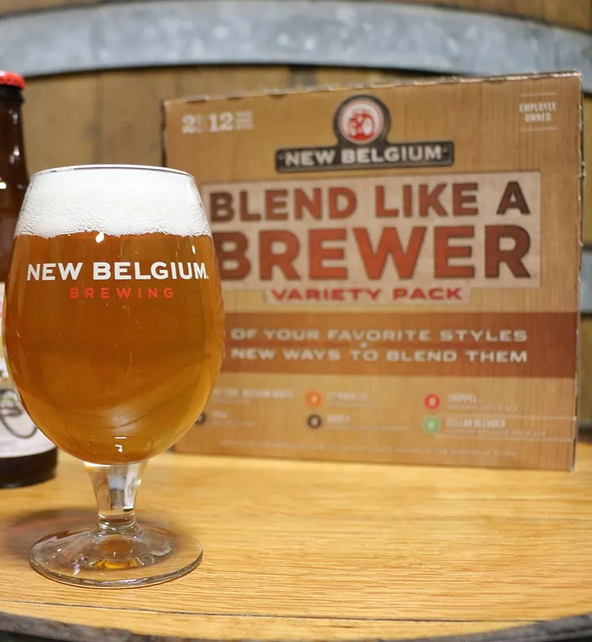 New Belgium's Blend Like a Brewer' title='Craft Breweries utforskar nya tillvägagångssätt för olika förpackningar