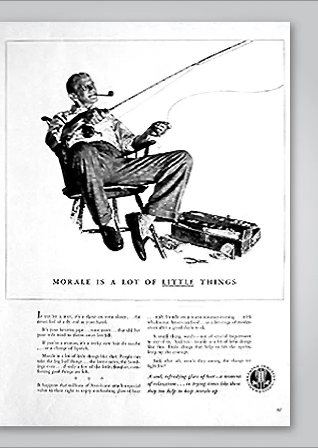 士気は小さなことがたくさんあるキャンペーン' title='第二次世界大戦後のアメリカに「ビールは本来のものだ」とアートがどのように説得したか