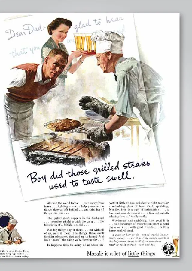 士気は小さなことの積み重ねで決まる キャンペーン' title='第二次世界大戦後のアメリカに「ビールは本来のものだ」とアートがどのように説得したか