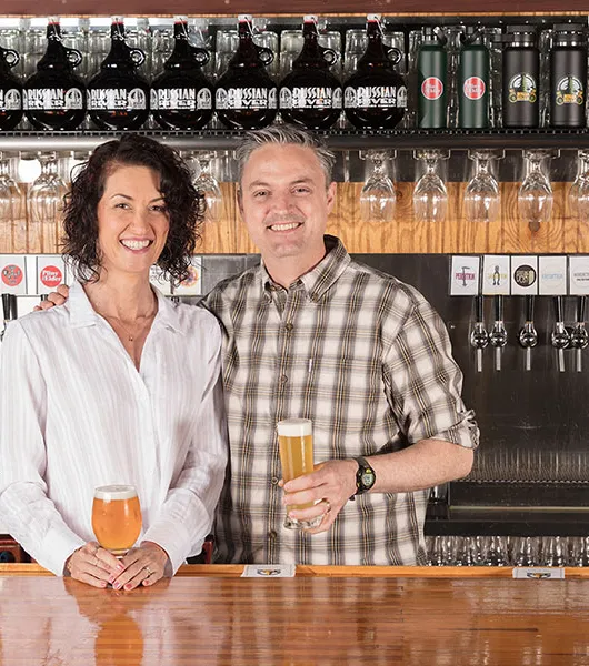 Russian River' title='Par deler råd om å drive et bryggeri og en virksomhet