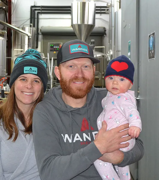 Vandre' title='Par deler råd om å drive et bryggeri og en virksomhet