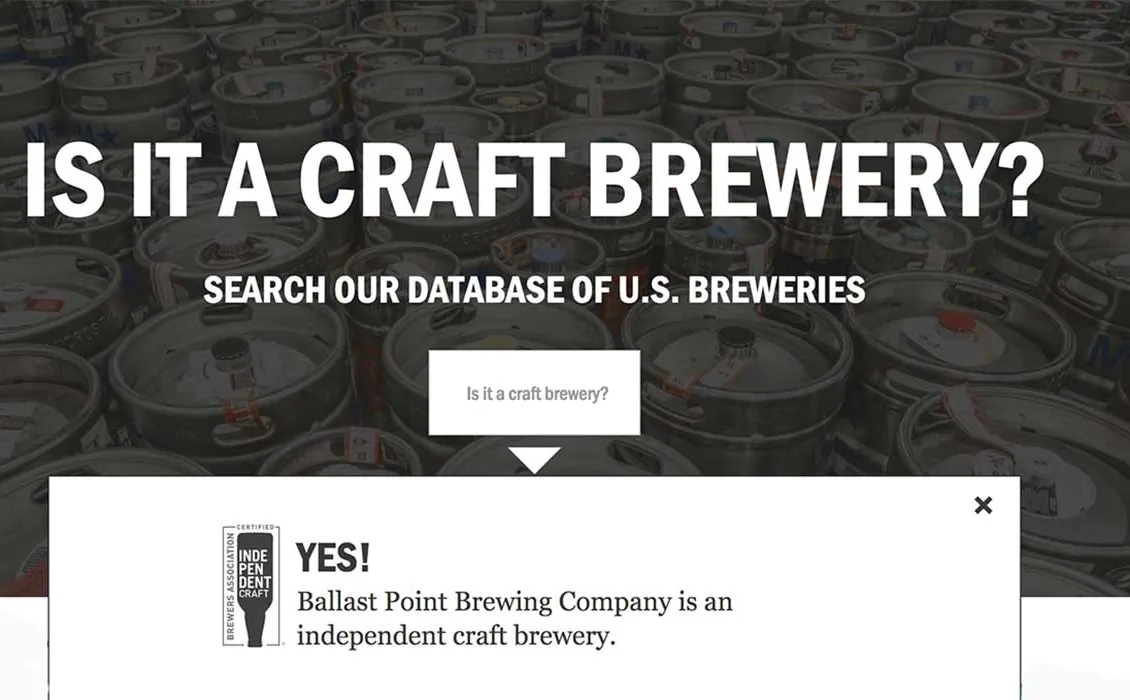 er det en søkemotor for et håndverksbryggeri' title='Ballast Point-ansatte markerer nytt eierskap med åpent brev