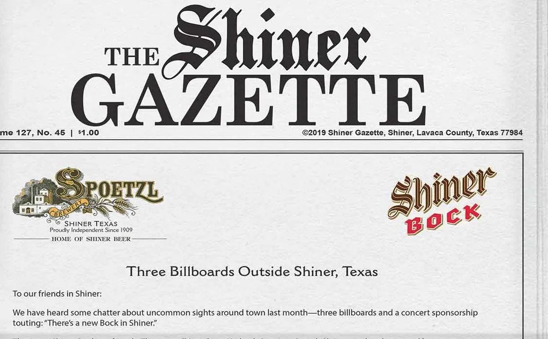 Texas Craft Brewery slår tillbaka: 'That's Not Shiner Bock My Friends' (uppdatering)