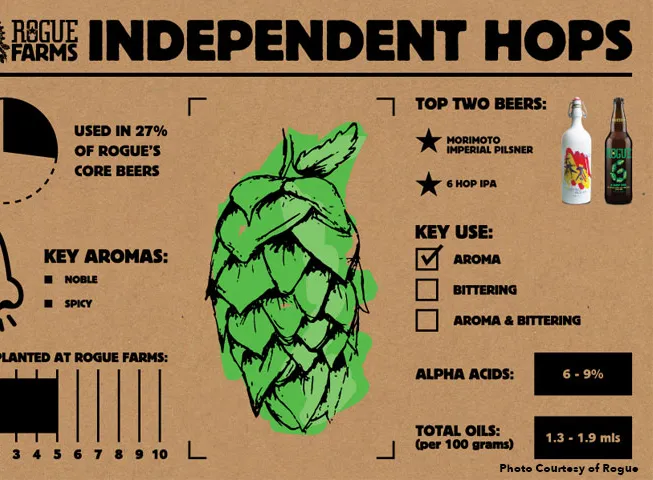 독립 홉' title='Rogue Farms는 산타의 작업장과 같지만 홉 애호가를 위한 곳입니다.
