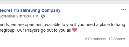 California Camp Fire påvirker Brewing Community' title='California Camp Fire påvirker Brewing Community