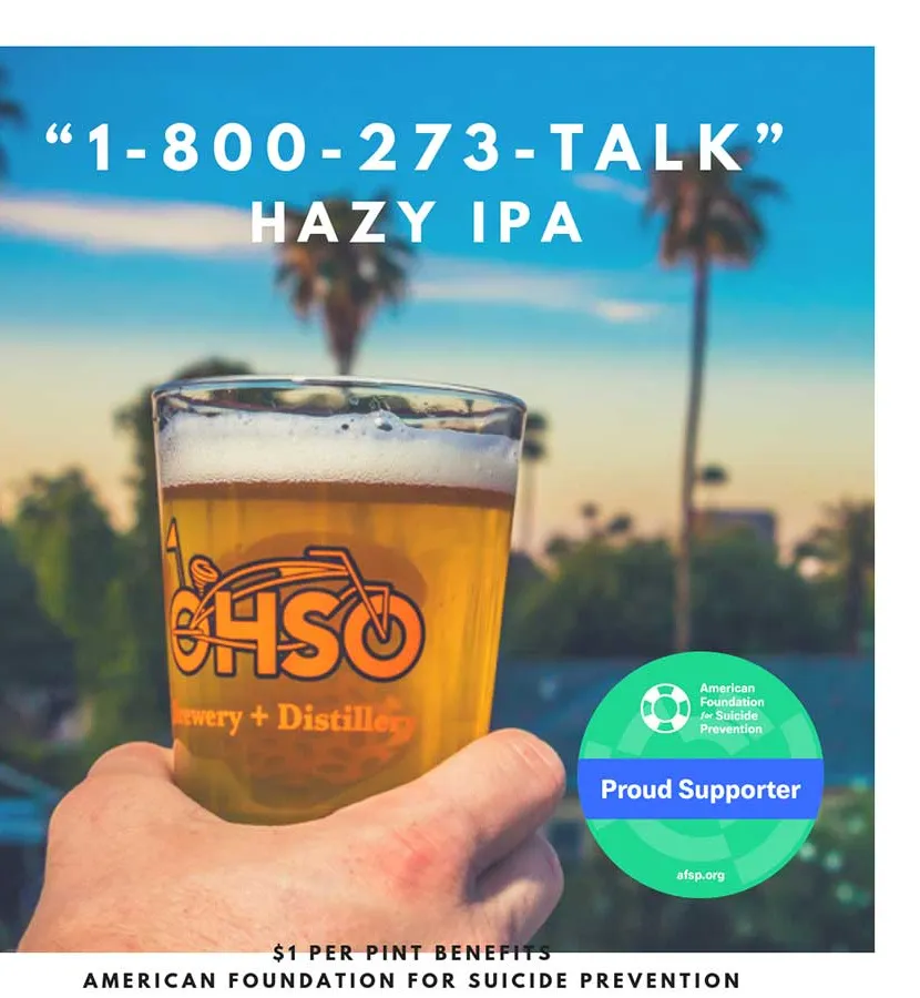 ohso valmistaa itsemurhien ehkäisyn hotline-olutta' title='Arizona Breweries -kokous oluen ympärille itsemurhien ehkäisyyn