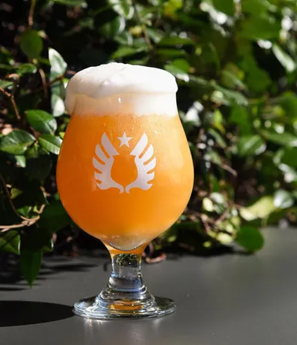 wazige ipa met groene achtergrond' title='Een eerbetoon aan brouwerijen die eigendom zijn van veteranen