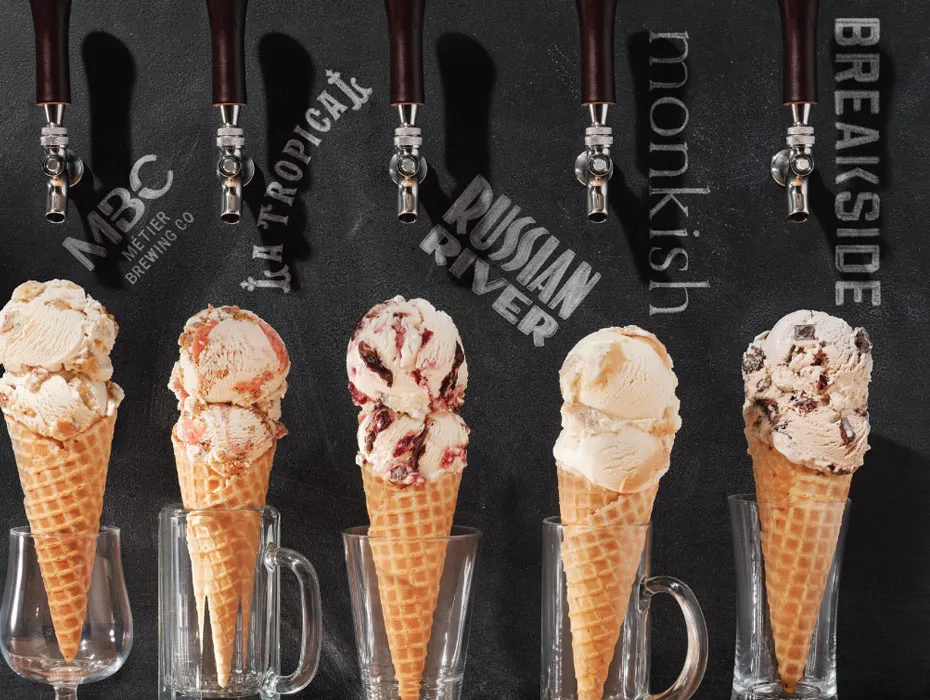 fagylalt tölcsérek félliteres poharakban' title='Álmodozó párosítás: sör