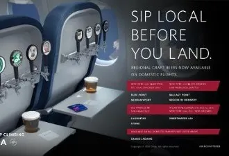 Delta Airlines heeft nu regionale ambachtelijke bieren in voorraad