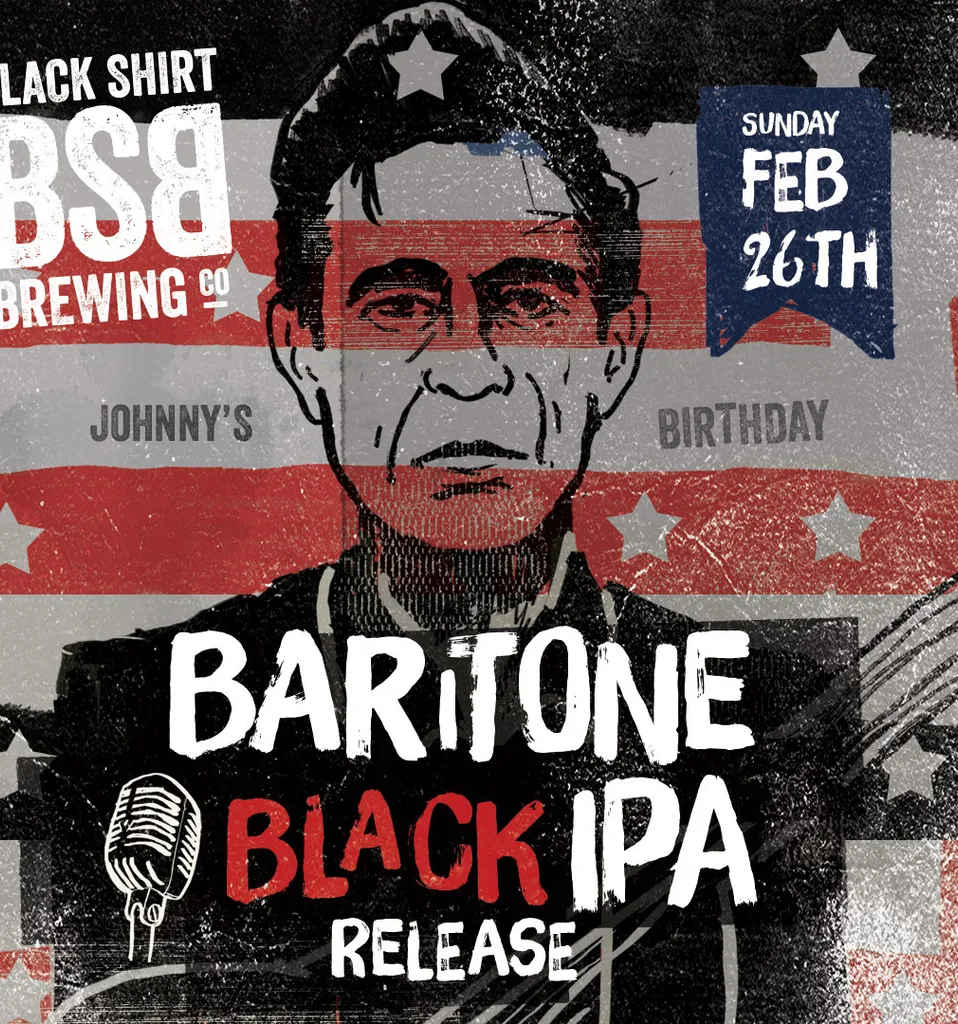 Black Shirt Brewing Co. juhlii Johnny Cashia erikoisjulkaisulla: Baritone Black IPA
