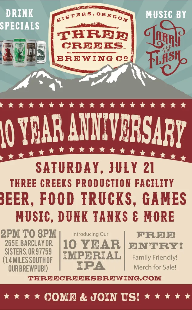 Hurra for 10 år! hos Three Creeks Brewing Co.