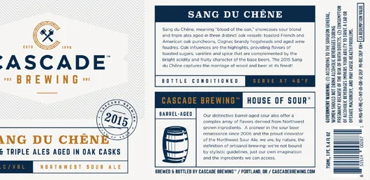 Cascade Brewing esittelee uuden tuotemerkin Sang Du Chênen julkaisun myötä