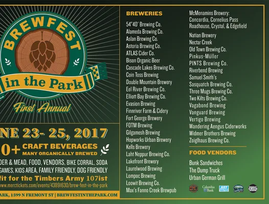 Se publica el cartel para el primer BrewFest en el parque