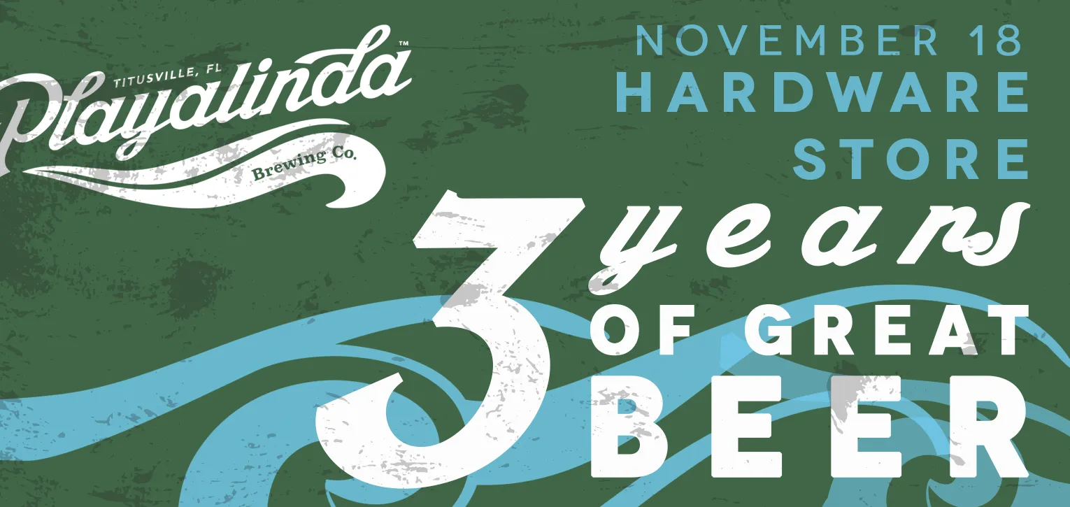 Feir 3 år med øl med Playalinda Brewing Co.