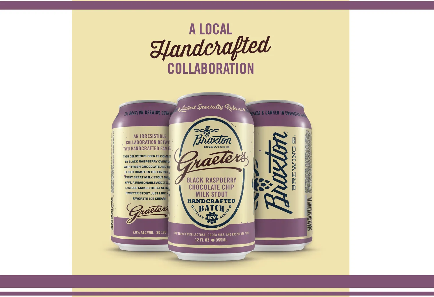 Graeter's Ice Cream et Braxton Brewing Co. lancent une Stout aux pépites de chocolat et à la framboise noire