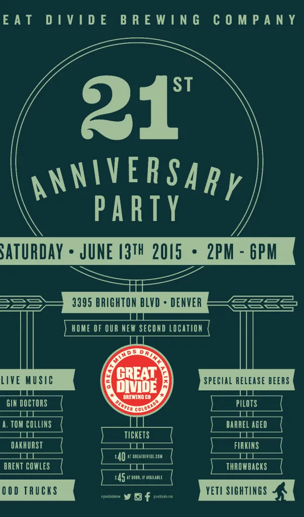 stor divide 21 papir' title='Great Divide Brewing Company fejrer 21 års jubilæum og udvidelse