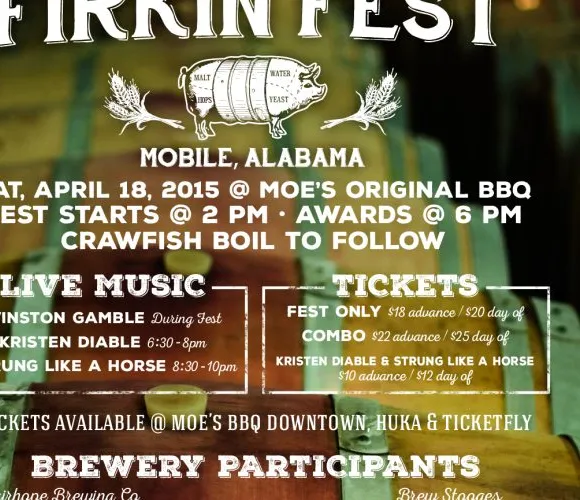 A 2. éves Great Firkin Fest meghirdetése az alabamai Mobile-ban
