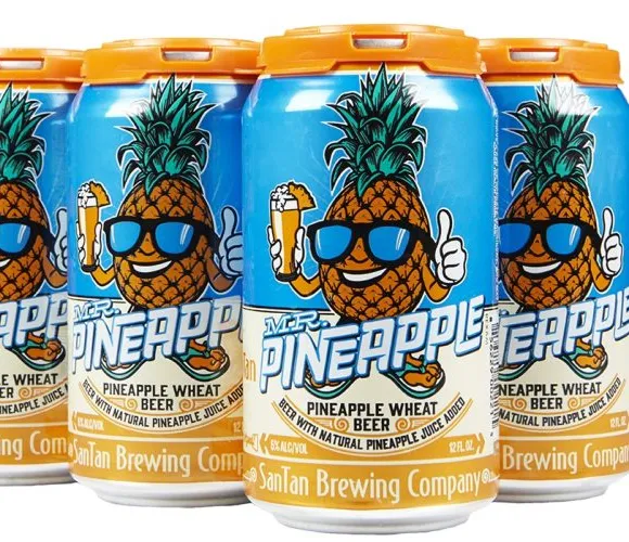 サンタンブルーイングカンパニーの2015年ミスターパイナップルウィートビール：新しい缶デザイン