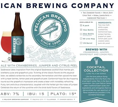 Pelican Brewing Company bringt Cocktail-inspiriertes Sea Breeze Ale auf den Markt