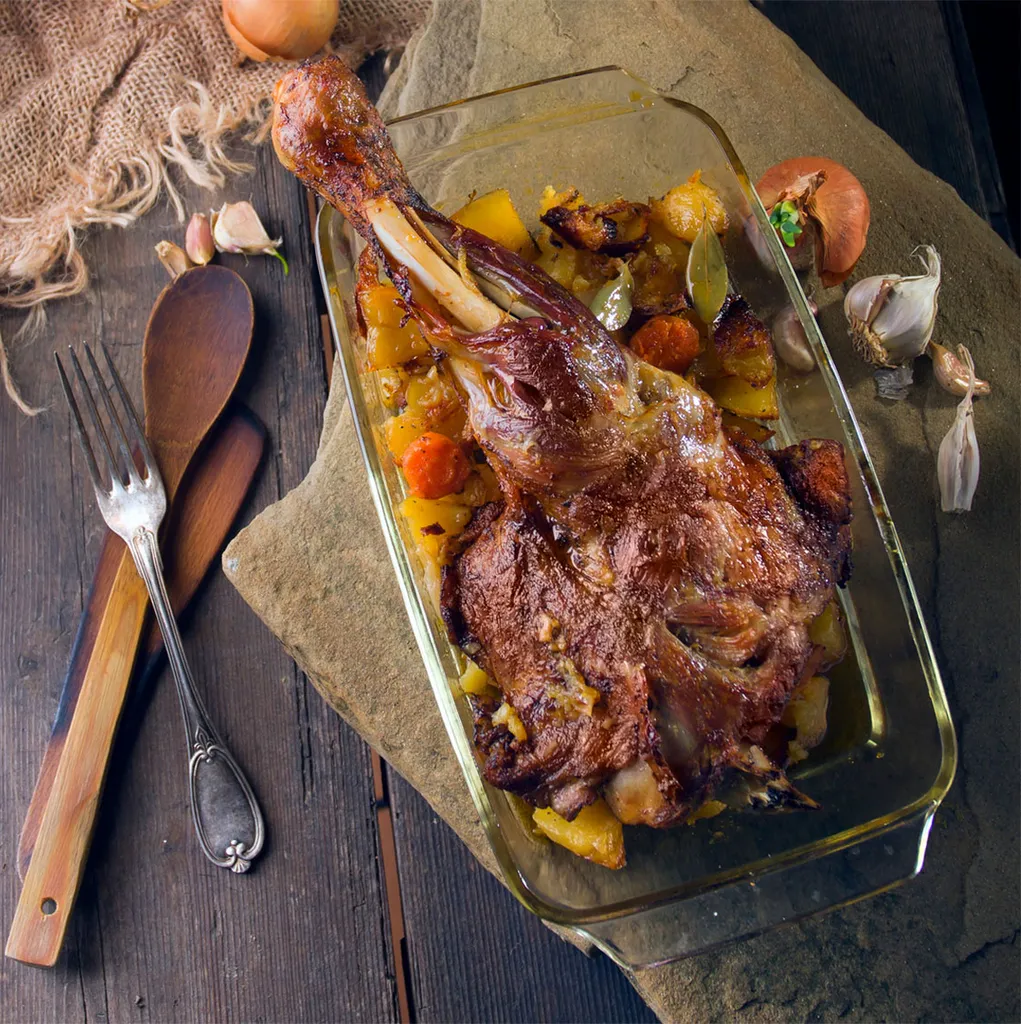 Stout-braised lammeleg fra Sassy Radish